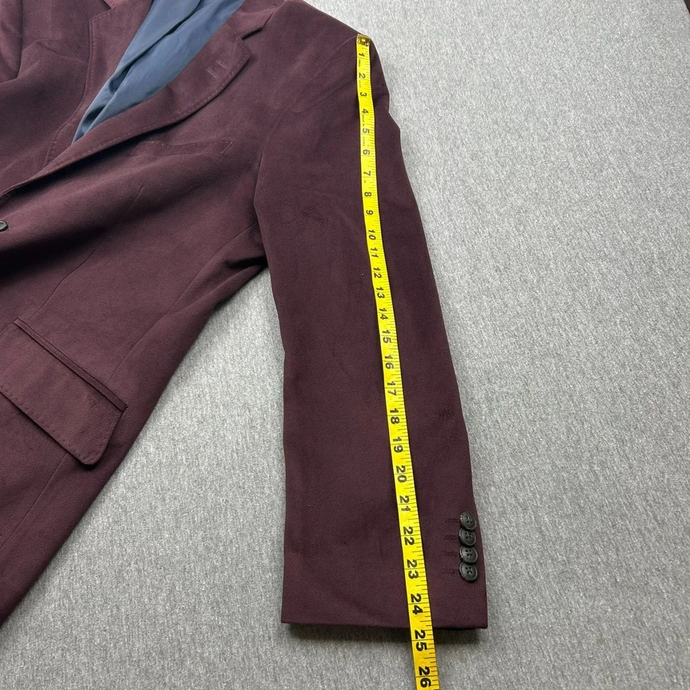 Haggar Two Button Purple Blazer Mens 42R Fall Wedding Double Vented